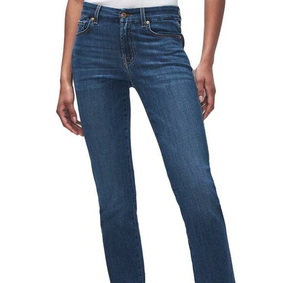 7 FOR ALL MANKIND Kimmie Stretch Straight Leg Jeans Size 24 - Picture 1 of 7